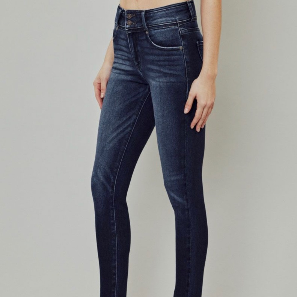 Kancan High Rise Waist Band Detail Super Skinny - Size 9/28